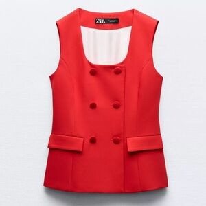Zara Red Vest & Trouser Coord, size XS